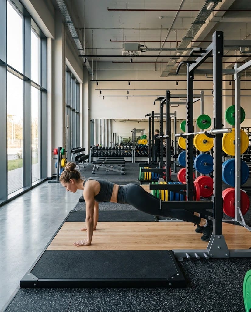 Podpór w burpees po wyrzucie nóg do tyłu
