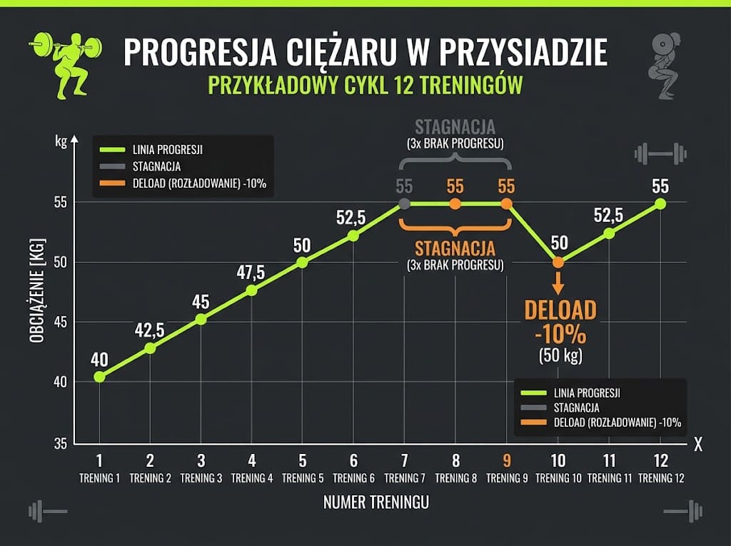 Przykładowa progresja liniowa w planie 5×5
